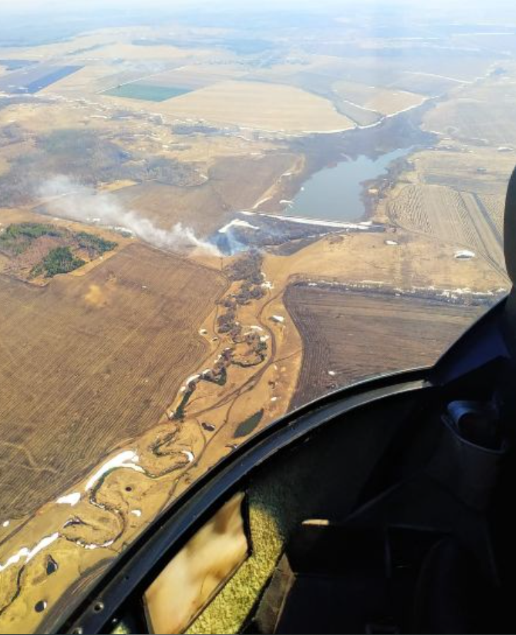 Авиация обнаружила два лесных пожара общей площадью 1 га в Башкирии