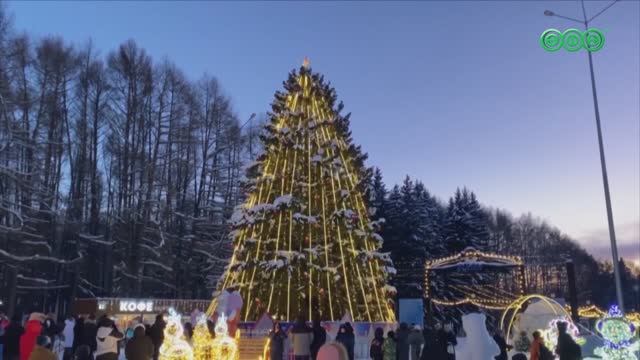 В уфимском парке «Волна» дали старт новогодним праздникам