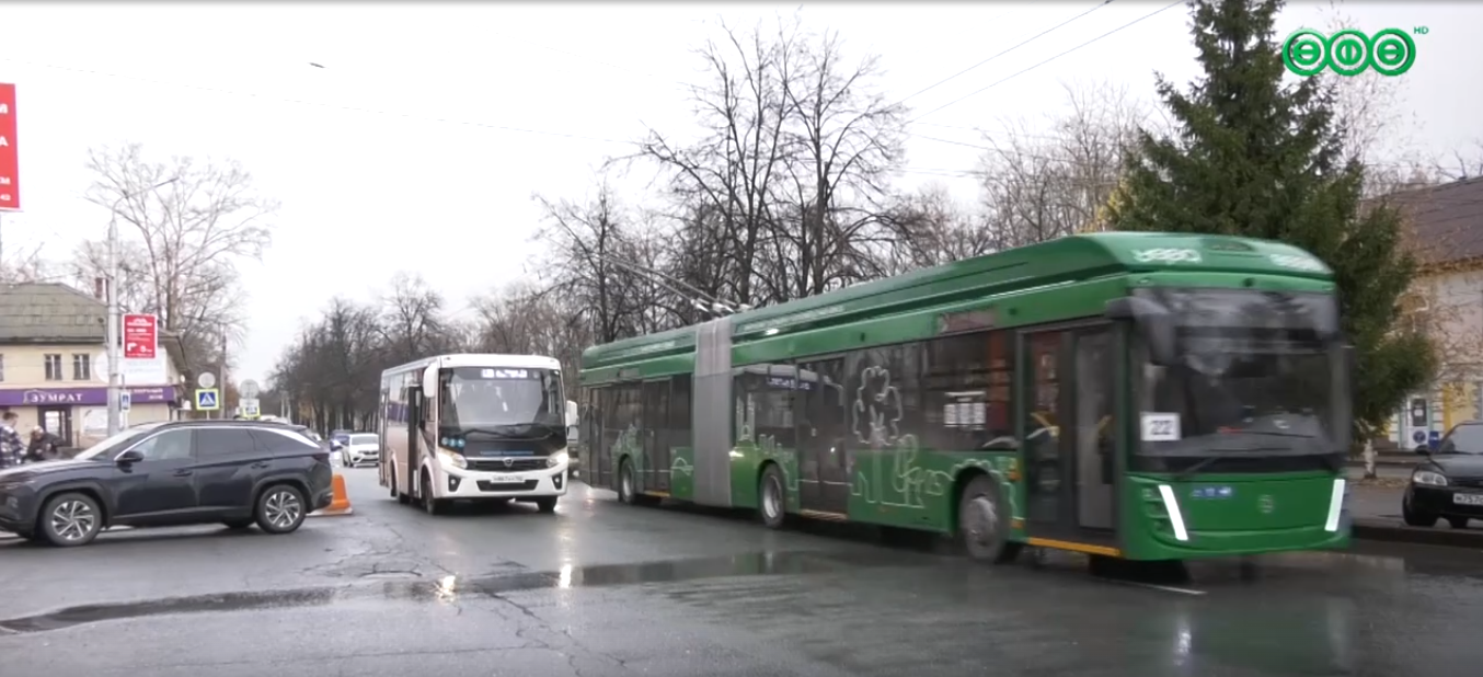 В Уфе состоялась 1-ая тестовая эксплуатация двухсекционного троллейбуса