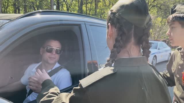 Уфимская Госавтоинспекция раздала водителям «Георгиевские ленточки»