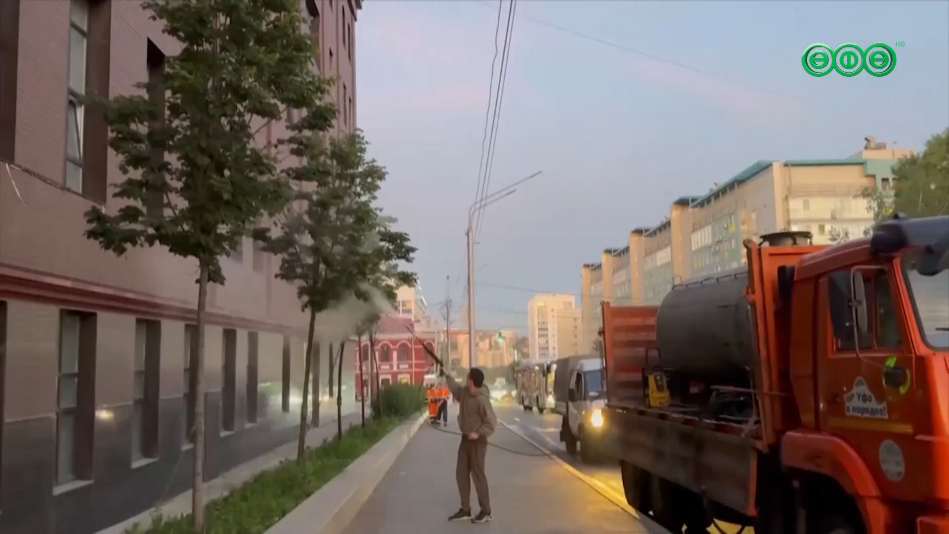 В Уфе обработали молодые деревья